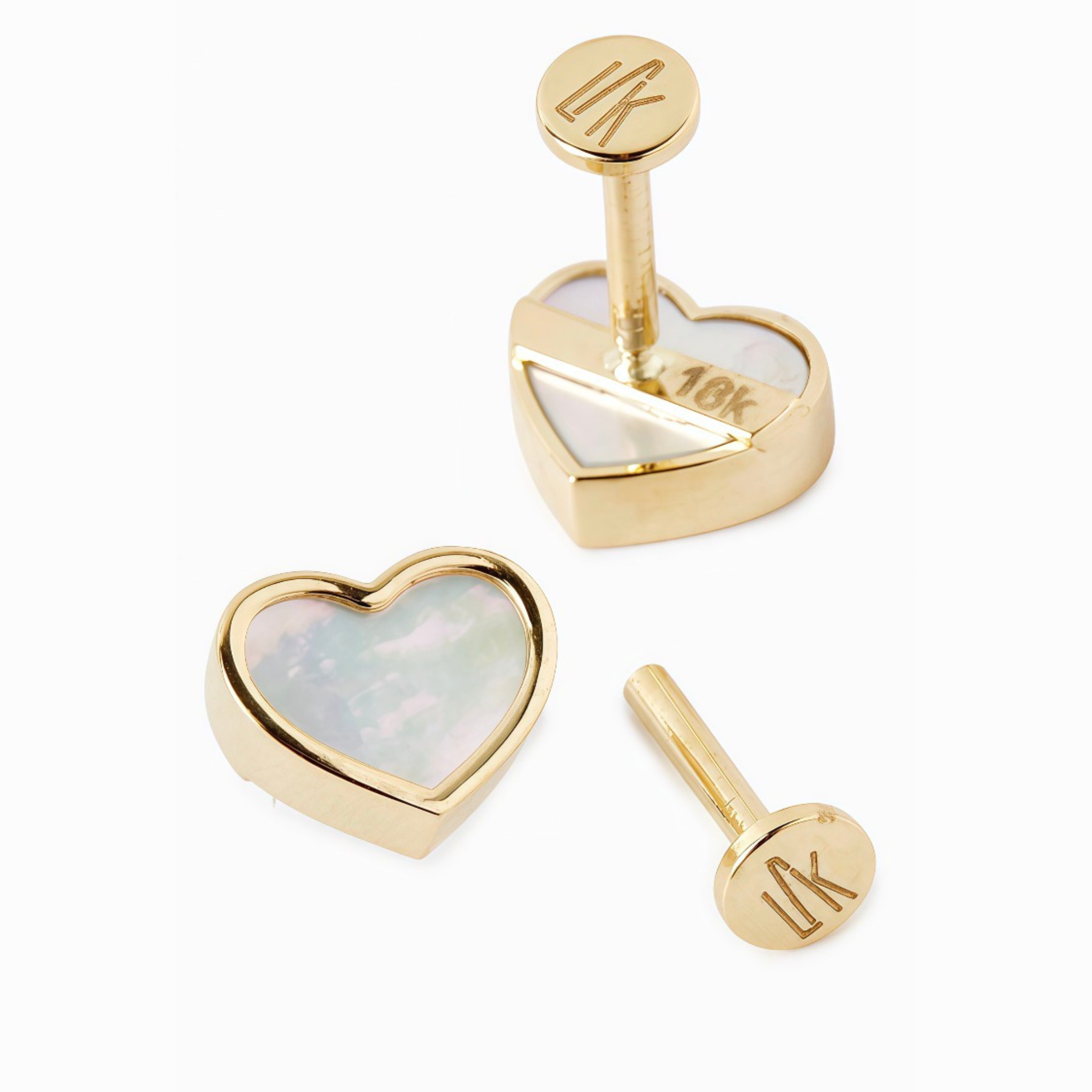 Heart Mother Of Pearl Earrings
