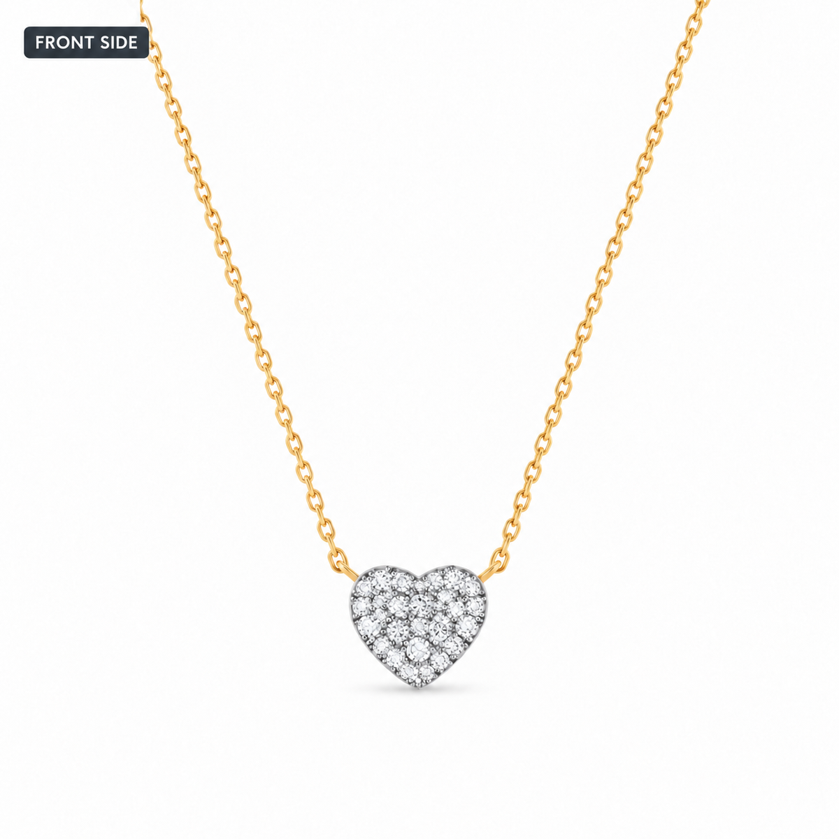 Heart Diamonds Necklace | Double Face