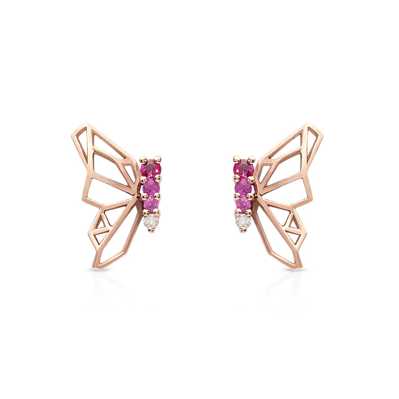 Butterflies Of Hope Earrings (Rose)