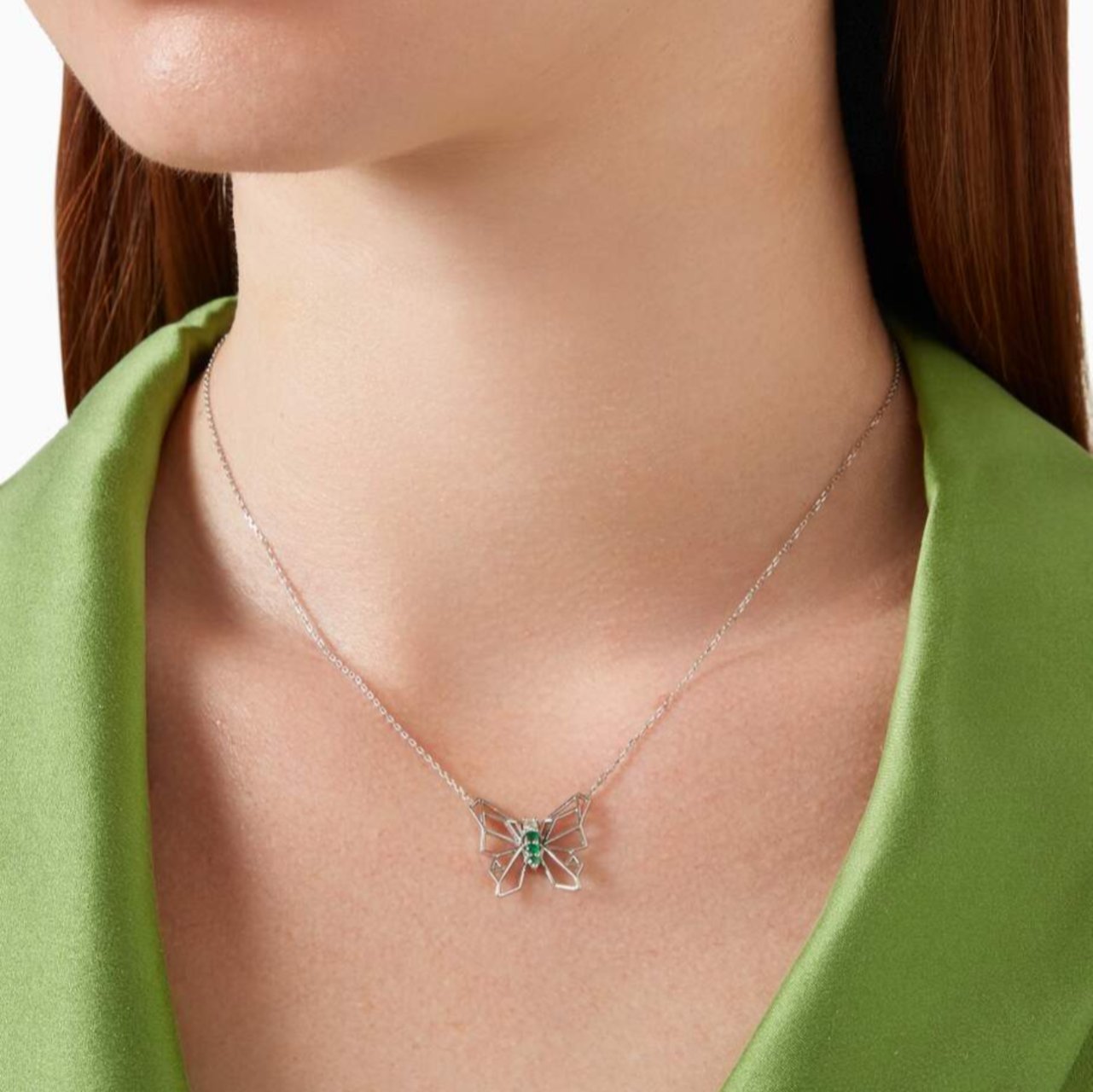 Butterflies Of Hope Necklace (White)