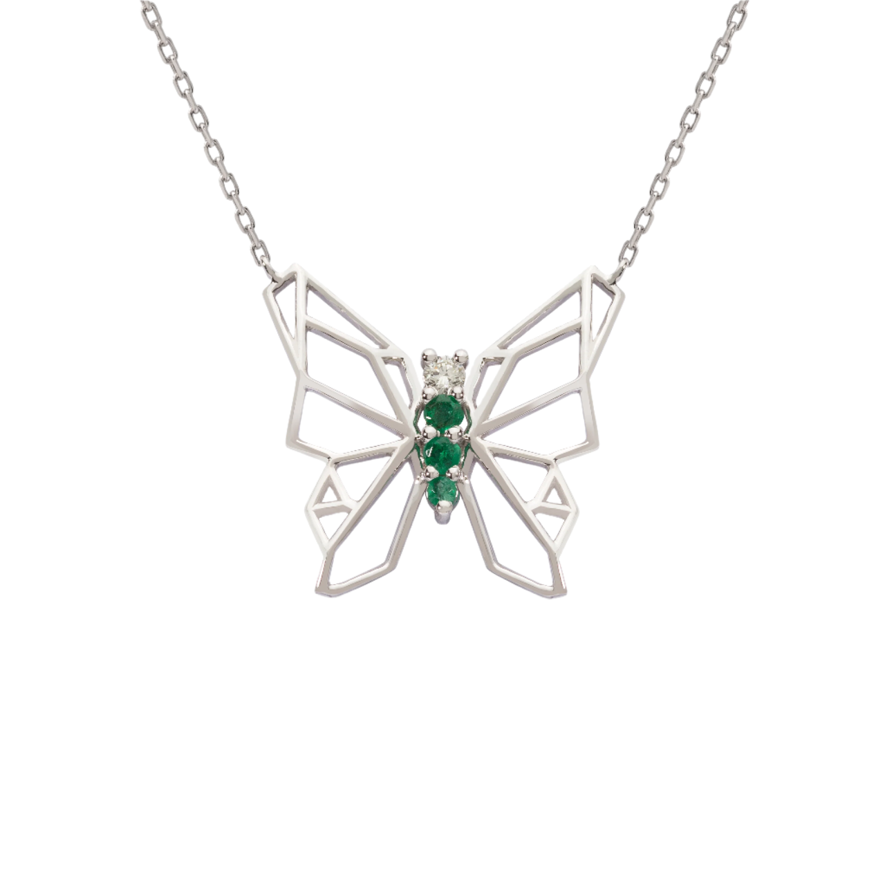 Butterflies Of Hope Necklace (White)