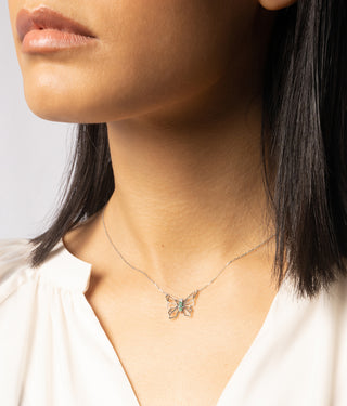 Butterflies Of Hope Necklace (White)