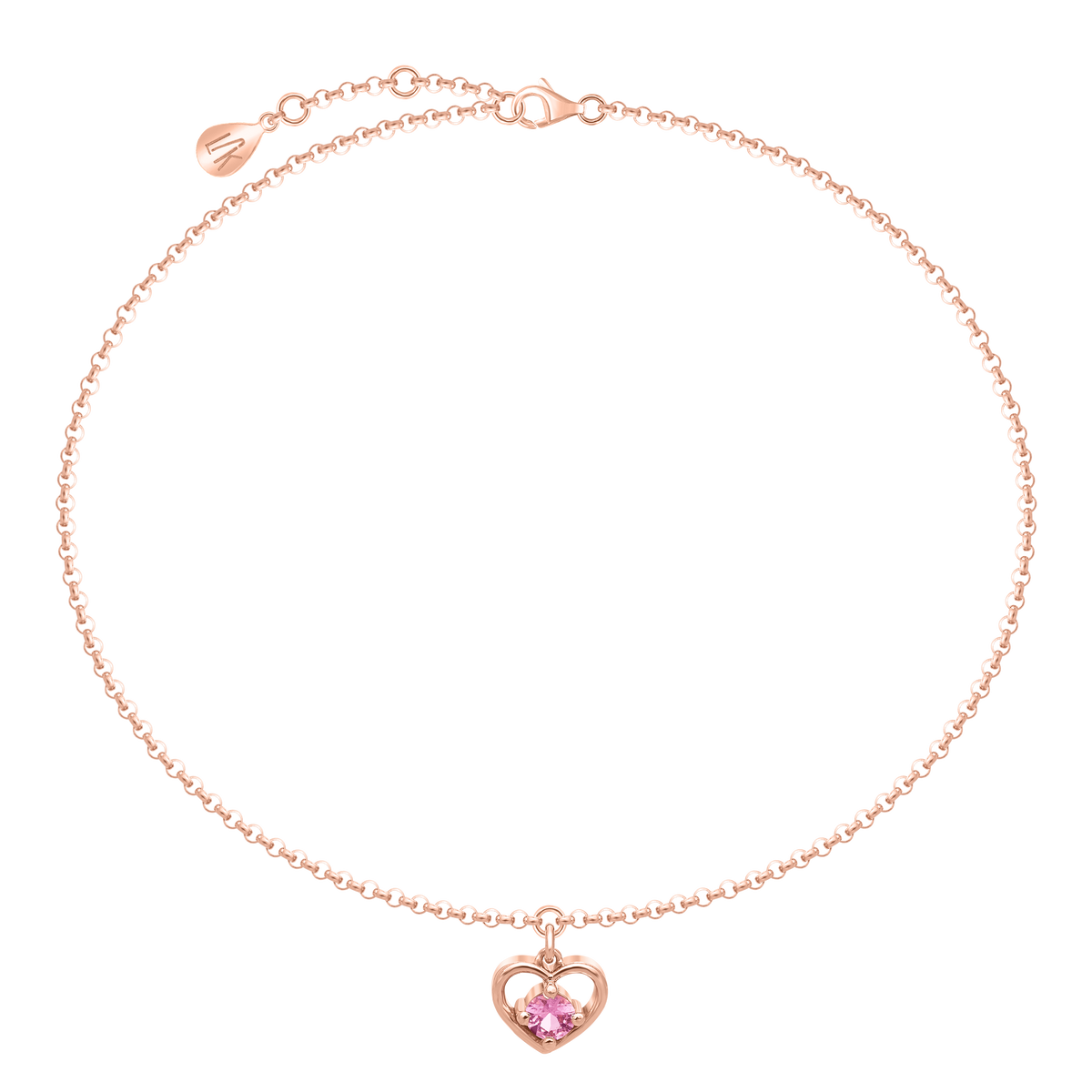 Amal Collection - Rubies and Heart Motif Bracelet in 18k Rose Gold